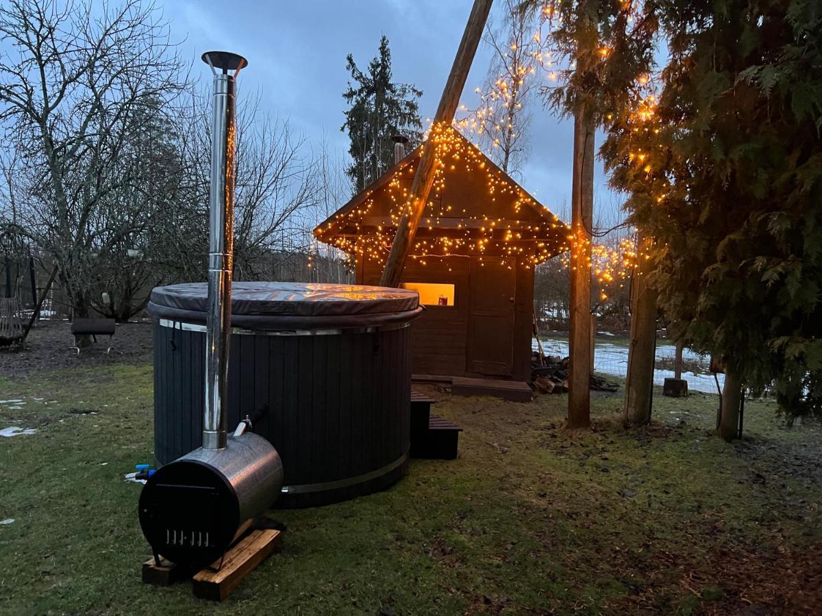 Private Farm Jakuzzi Sauna In The Forest Talsi Exteriör bild